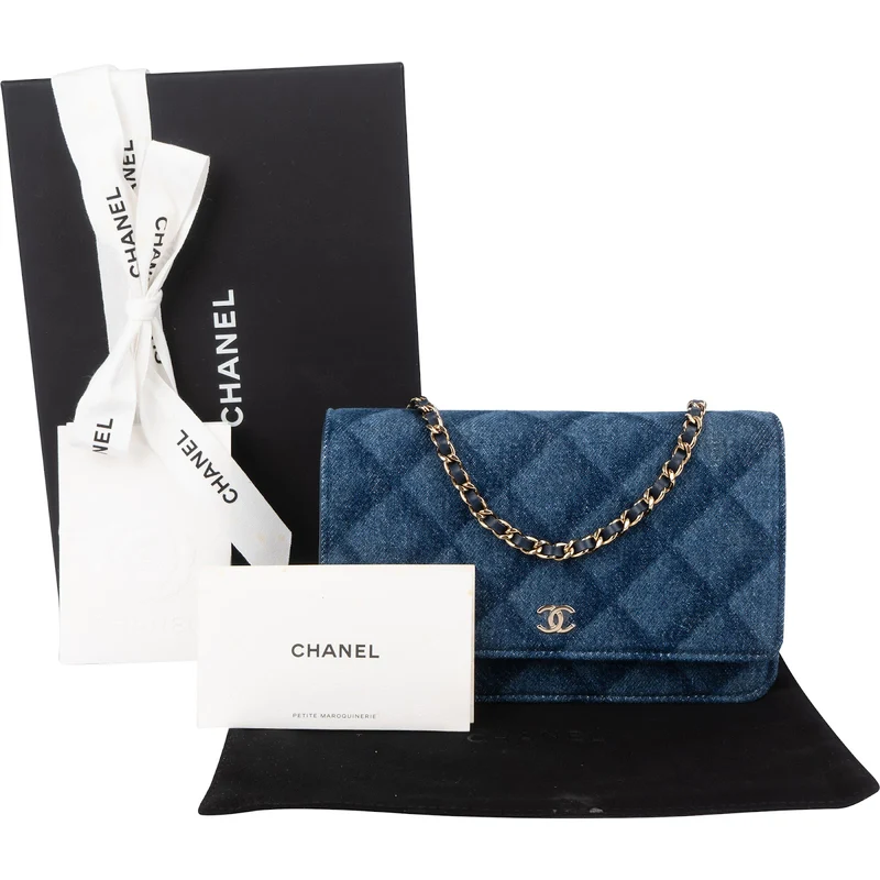 Chanel Denim Wallet on Chain Crossbody Bag