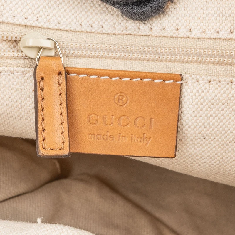 Gucci Denim Monogram GG Sukey Hobo Shoulder Bag