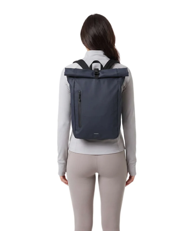 Sandqvist Stream Rolltop Rucksack navy
