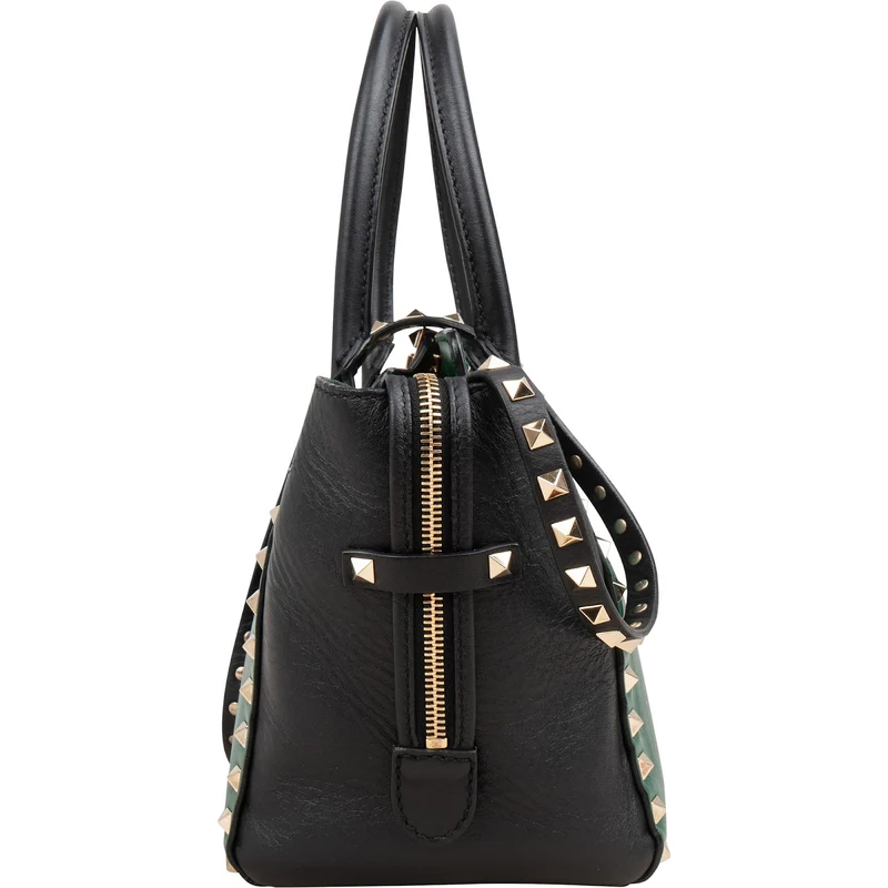 Valentino Garavani Bicolor Leather Rockstud Handbag