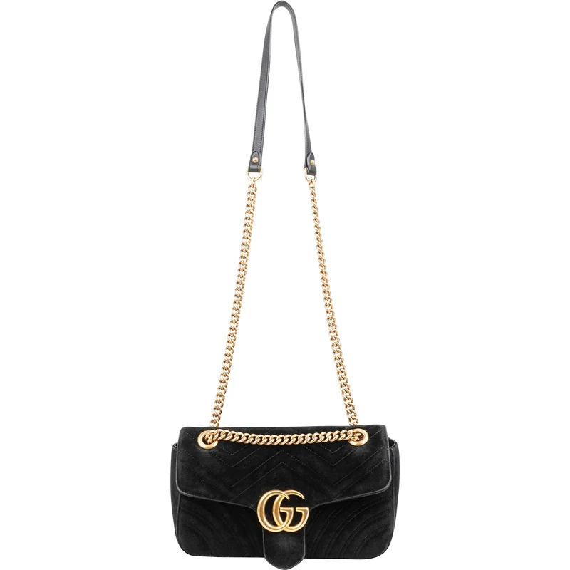 Gucci Matelassé Velvet GG Marmont Crossbody Bag