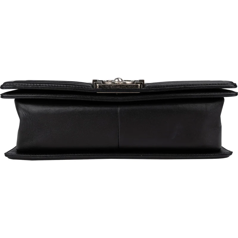 Chanel Quilted Lambskin Medium Boy Single Flap Crossbody Bag