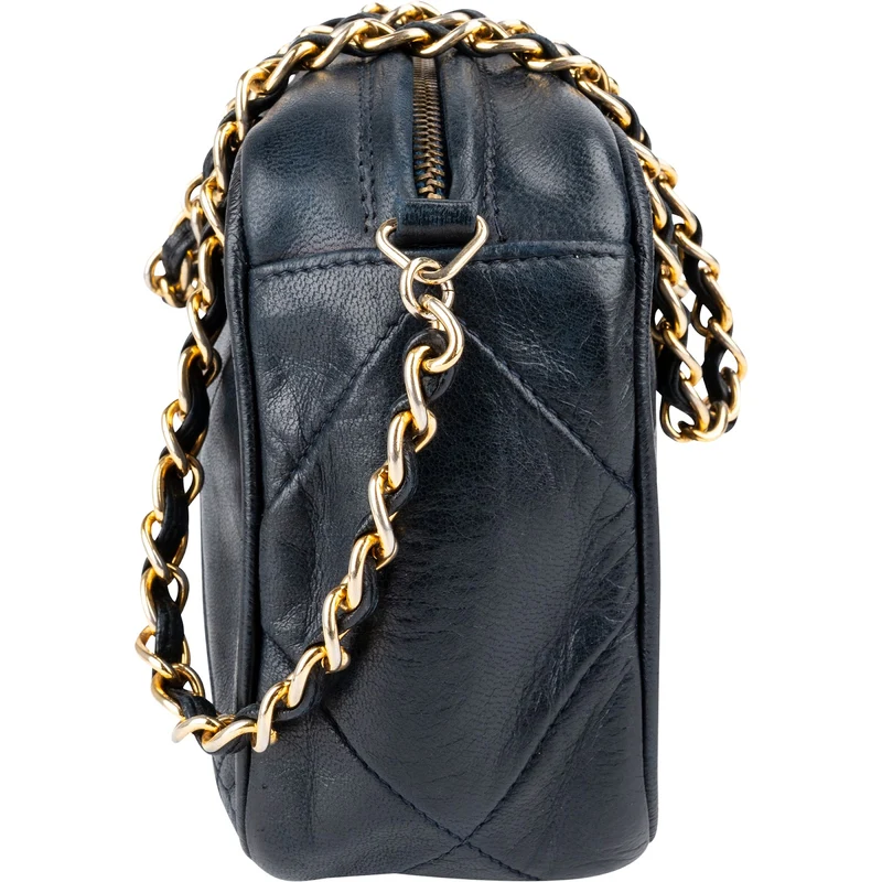Chanel Quilted Lambskin Tassel Camera Crossbody Bag