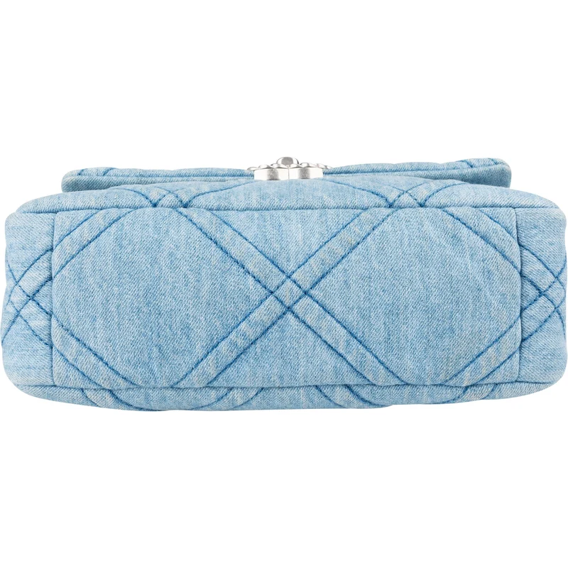 Chanel 19 Quilted Denim Single Flap Crossbody Bag