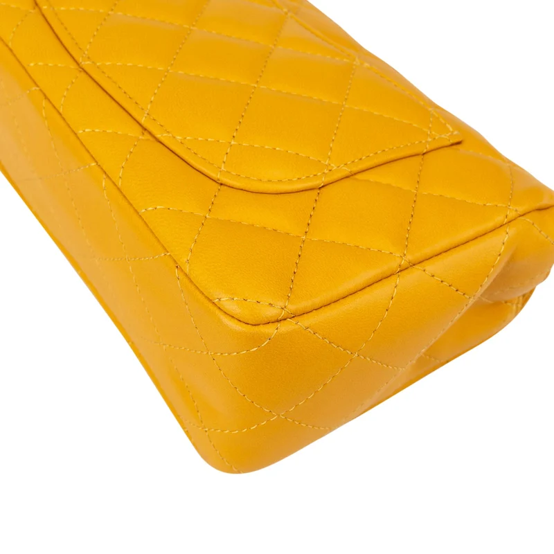 Chanel Quilted Lambskin Palladium Mini Rectangular Single Flap Crossbody Bag