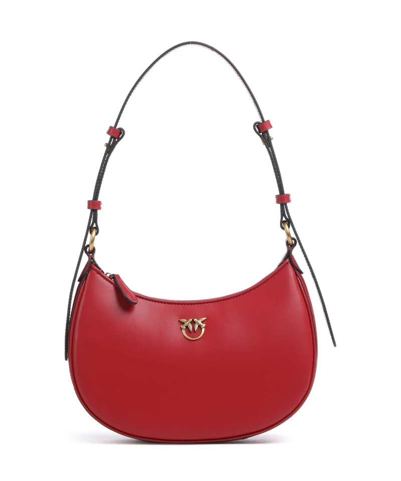 Pinko Half Moon Mini Schultertasche rosso rio/antique gold