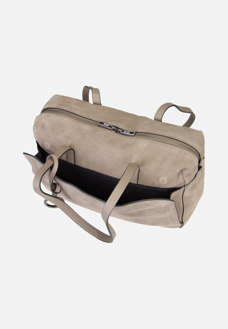 Clarice II Satchel M Hydro Suede Neutral Grey - Satchel
