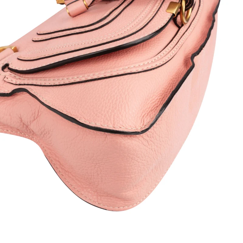 Chloé Grained Calfskin Marcie Small Satchel Handbag