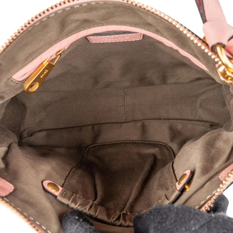 Chloé Grained Calfskin Marcie Small Satchel Handbag