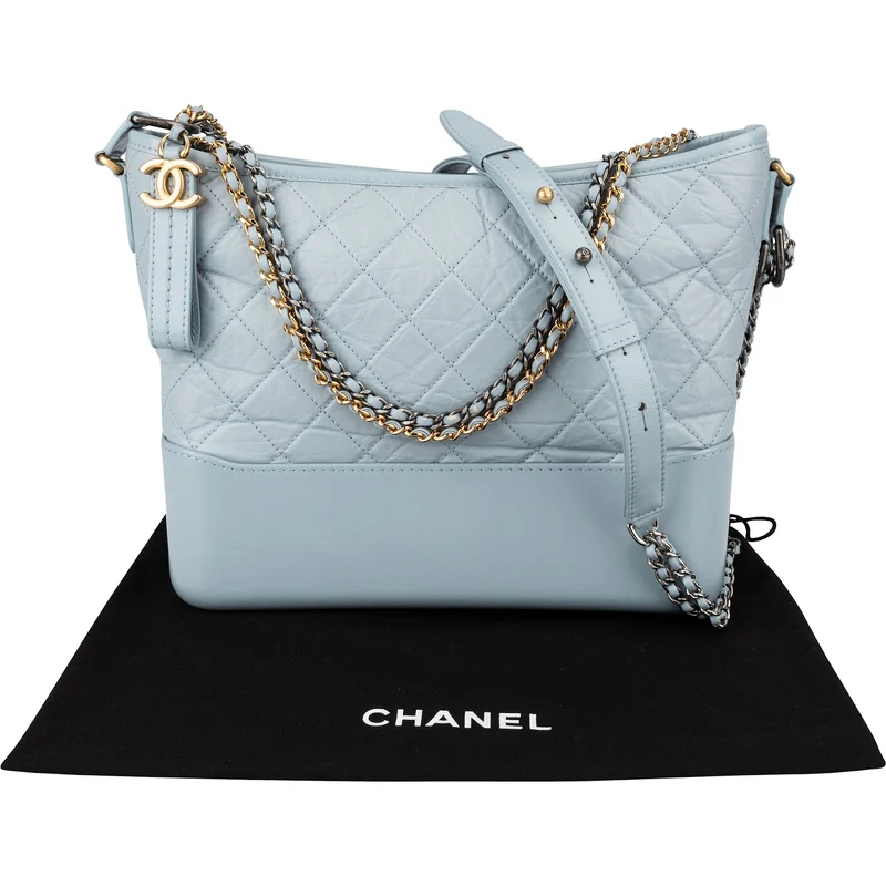 Chanel Quilted Aged Calfskin Medium Gabrielle Hobo Crossbody Bag
