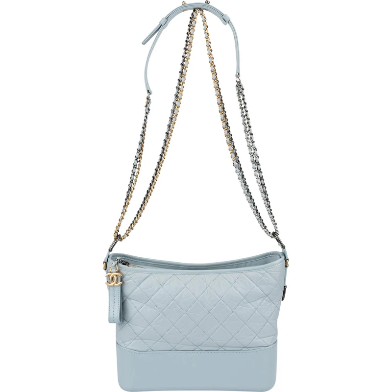 Chanel Quilted Aged Calfskin Medium Gabrielle Hobo Crossbody Bag