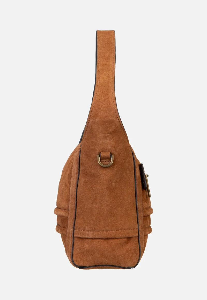 Delia Crossbody S Suede Brown - Crossbody Bag