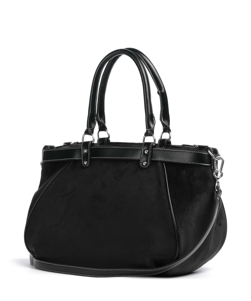 Juicy Couture Twig Narrative Velvet L Shopper black