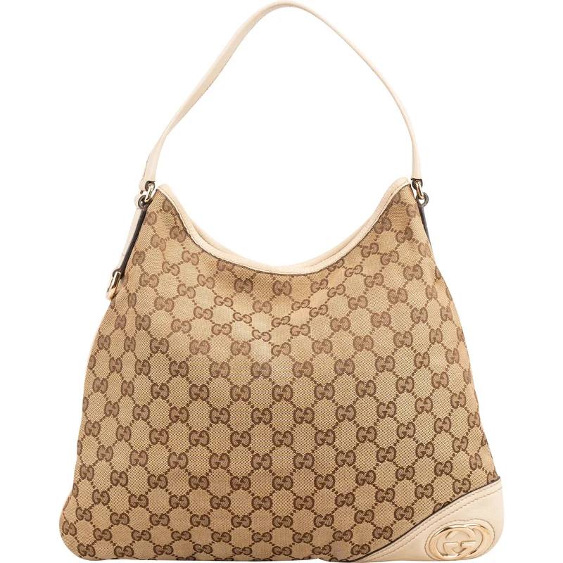 Gucci Monogram GG Canvas Interlocking G Hobo Shoulder Bag