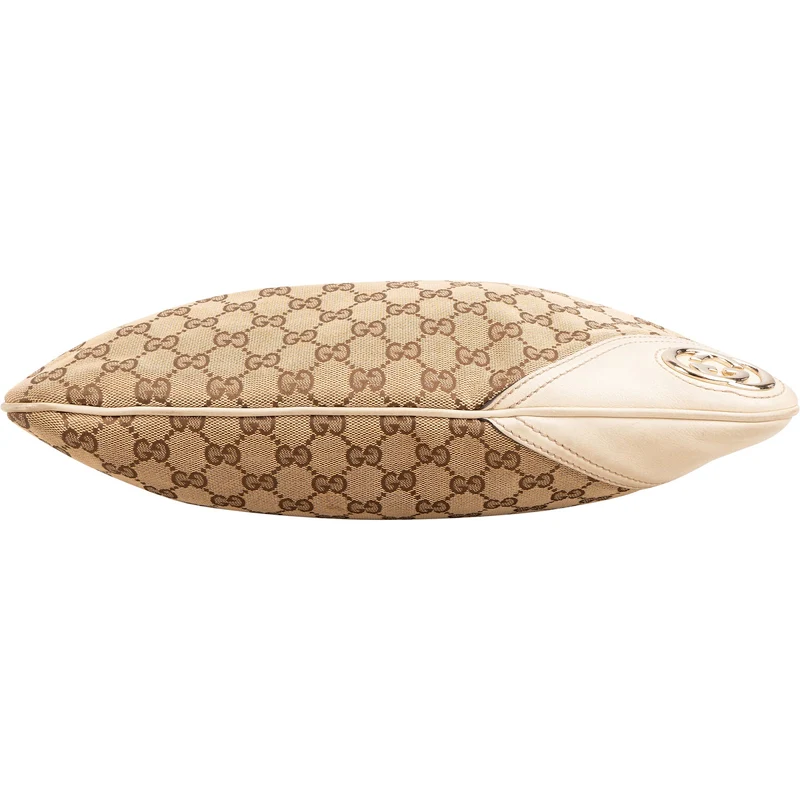 Gucci Monogram GG Canvas Interlocking G Hobo Shoulder Bag