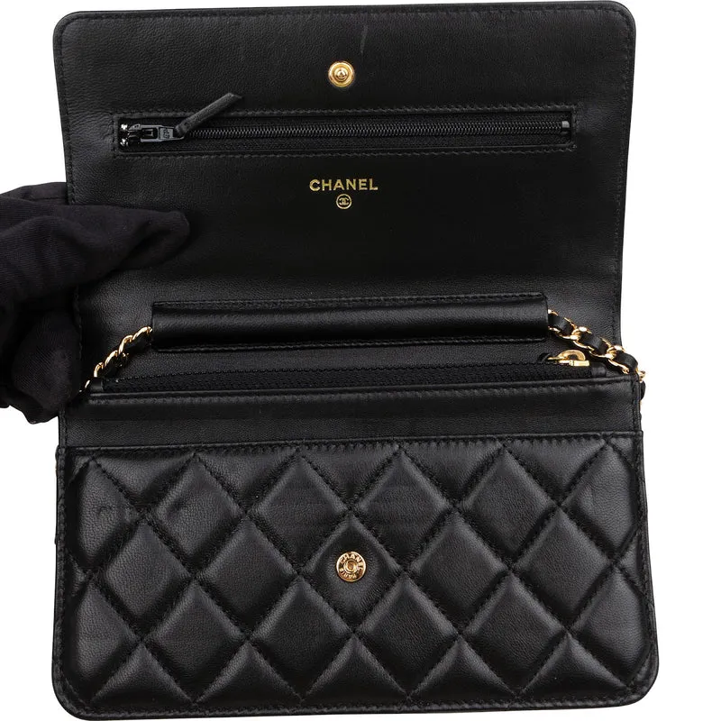 Chanel Quilted Lambskin Wallet on Chain Crossbody Bag