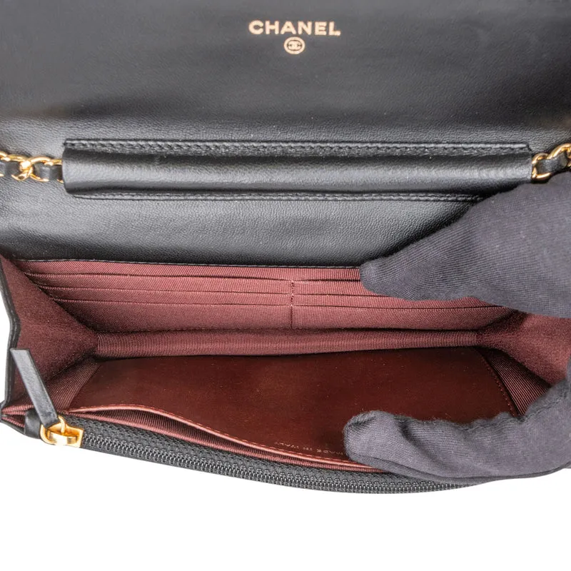 Chanel Quilted Lambskin Wallet on Chain Crossbody Bag