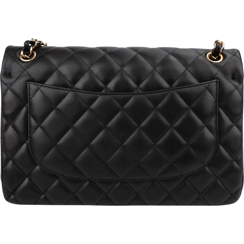 Chanel Quilted Lambskin Jumbo Double Flap Crossbody Bag