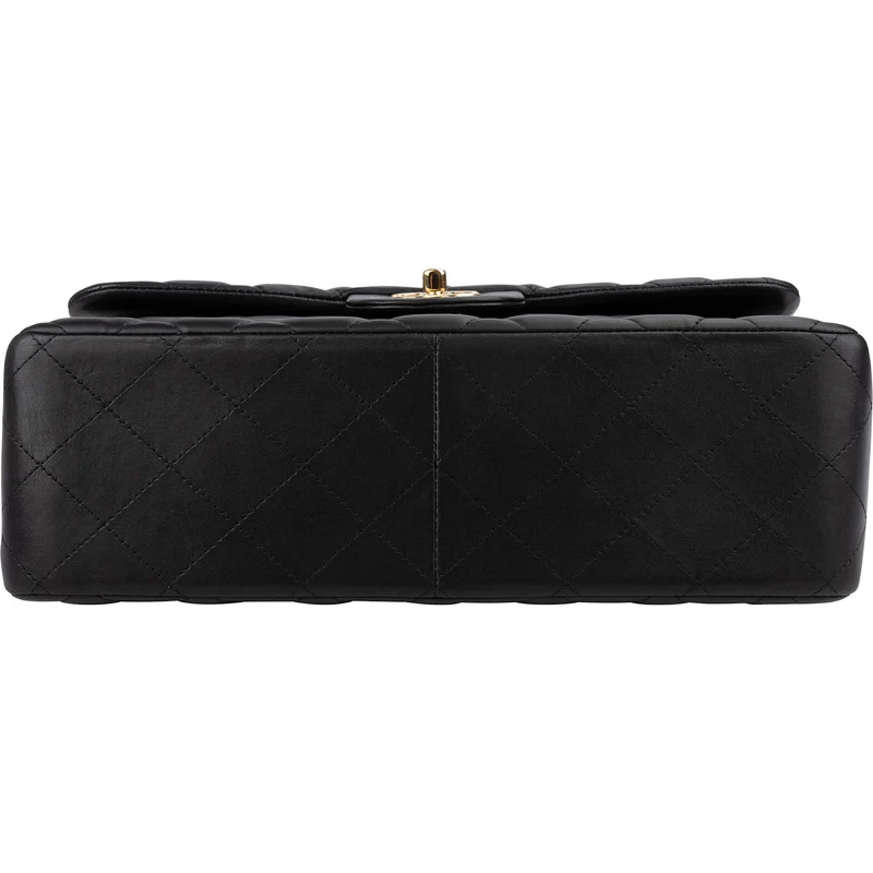 Chanel Quilted Lambskin Jumbo Double Flap Crossbody Bag