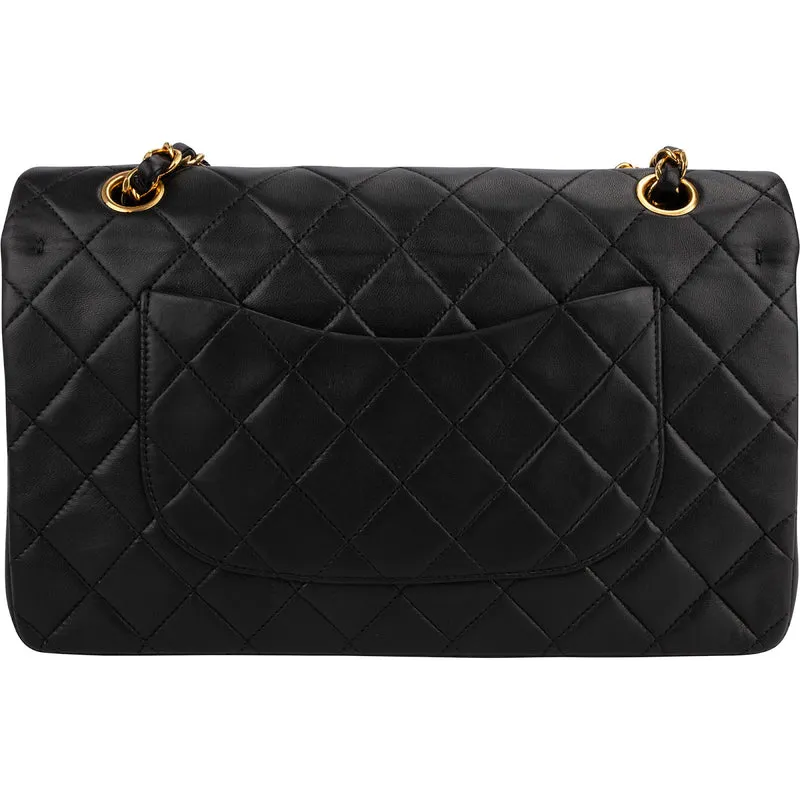Chanel Quilted Lambskin 24K Gold Medium Double Flap Shoulder Bag