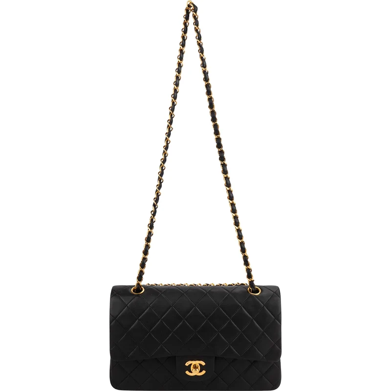 Chanel Quilted Lambskin 24K Gold Medium Double Flap Shoulder Bag