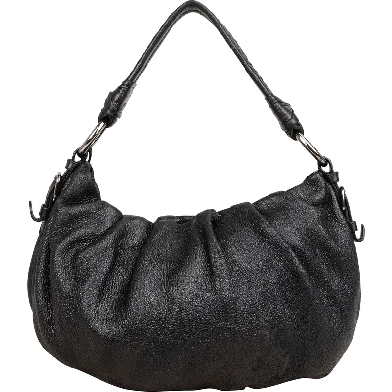 Prada Vitello Daino Ruched Hobo Shoulder Bag