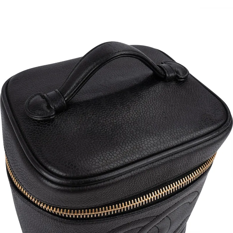 Chanel Caviar Leather CC Vanity Case Handbag