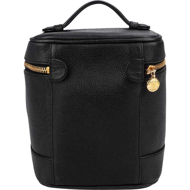 Chanel Caviar Leather CC Vanity Case Handbag