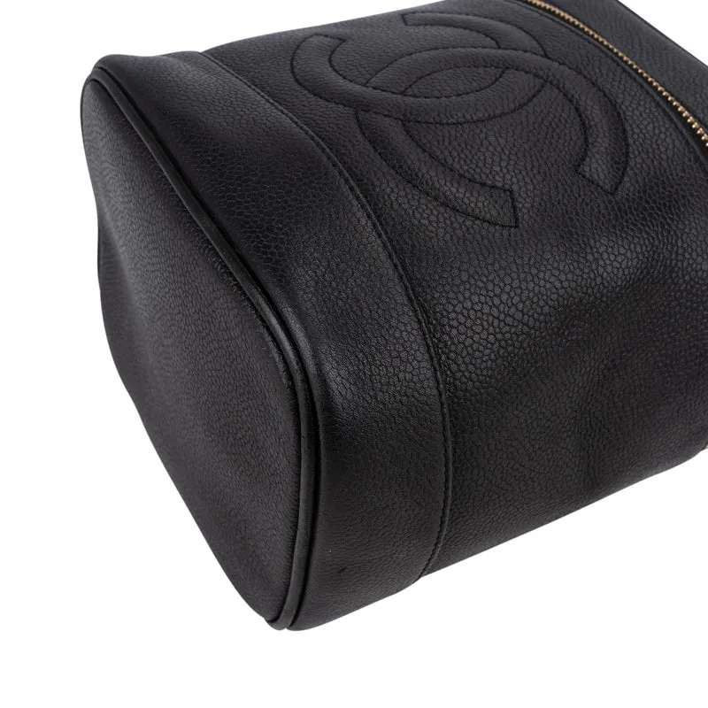 Chanel Caviar Leather CC Vanity Case Handbag