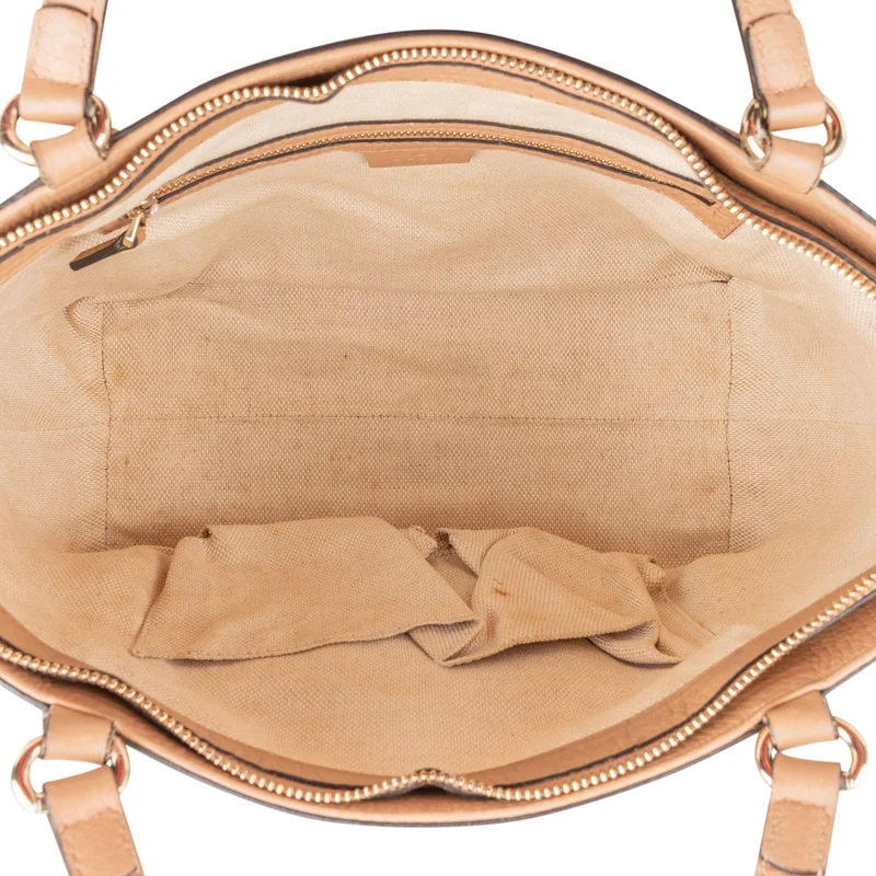 Gucci Perforated Leather Canvas Soho GG Tote Handbag