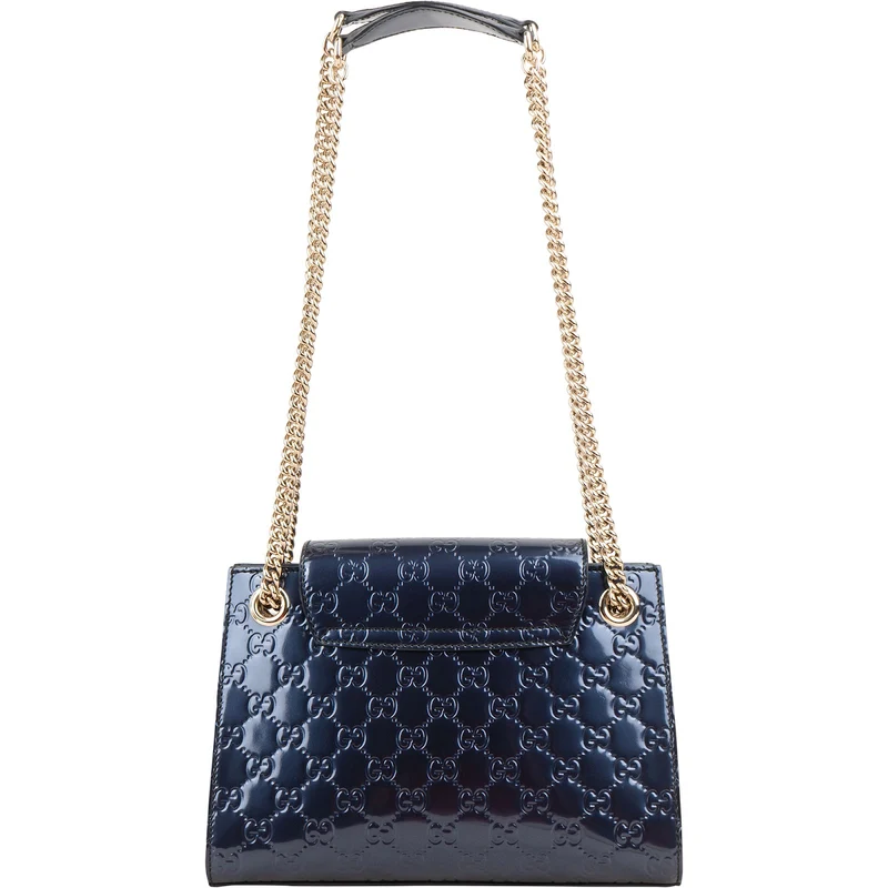 Gucci Guccissima Patent Leather Emily Horsebit Crossbody Bag