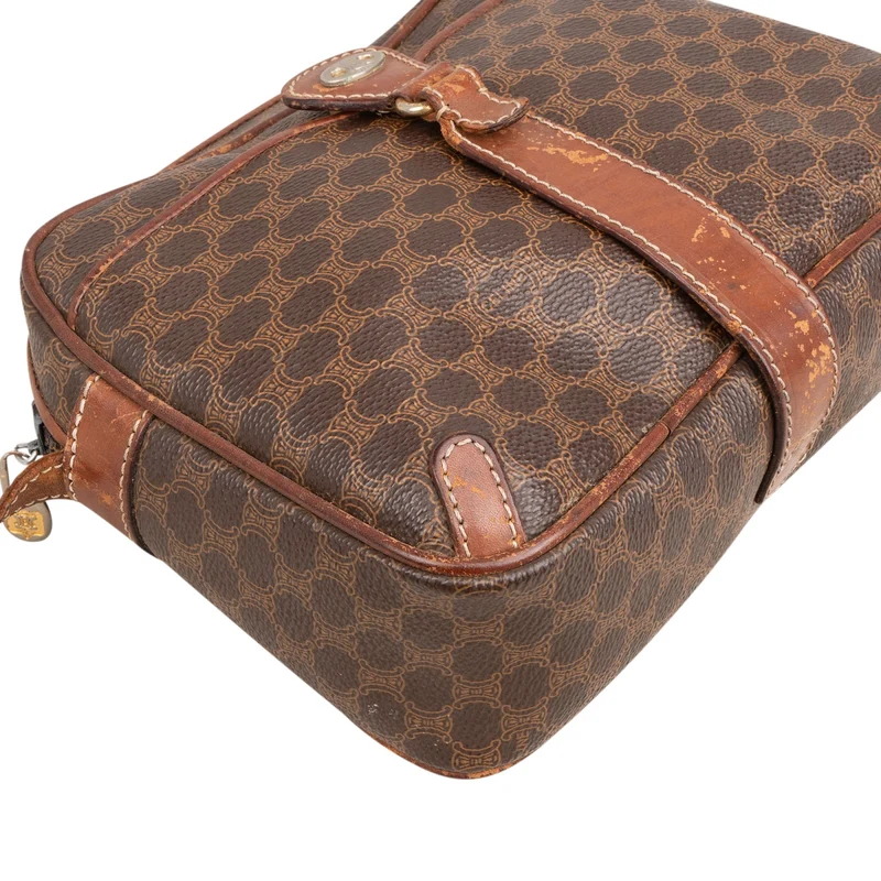 Celine Macadam Monogram Canvas Buckle Camera Crossbody Bag