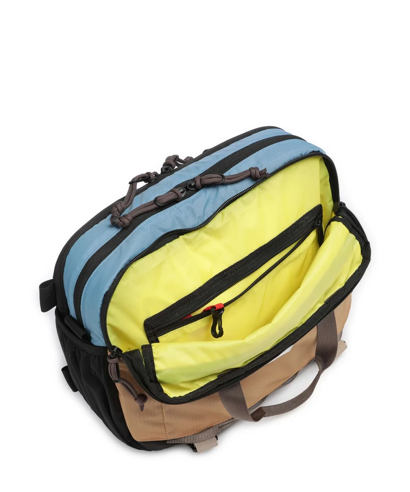 Topo Designs Mountain Umhängetasche river blue/brown oak