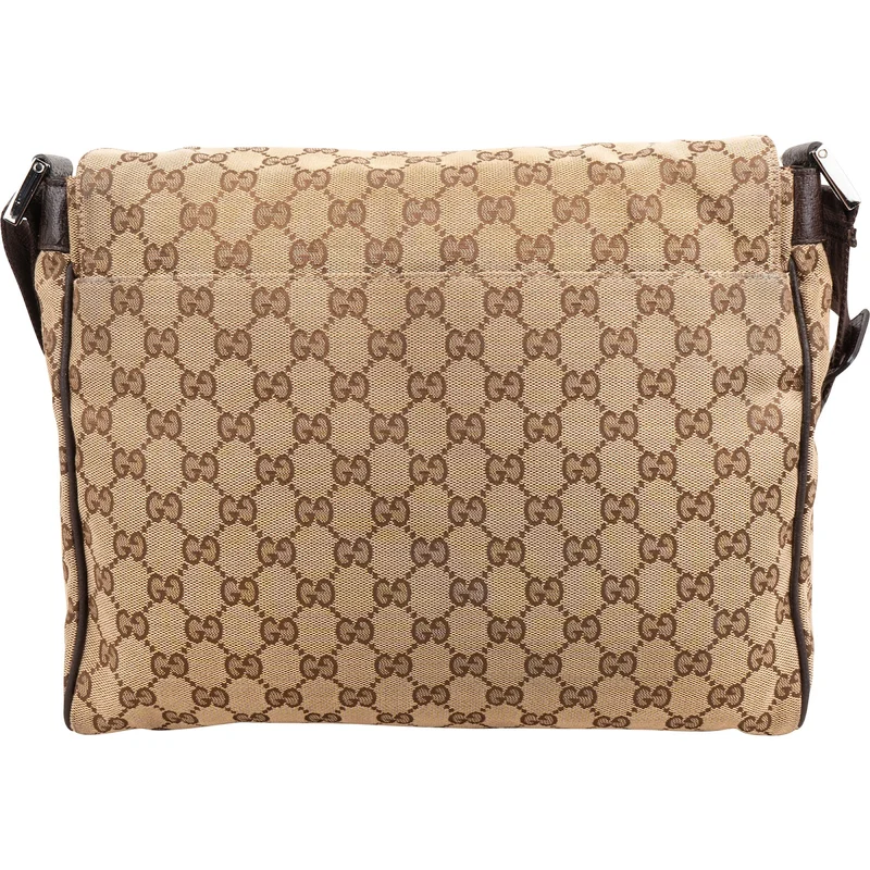 Gucci Monogram GG Canvas Messenger Crossbody Bag