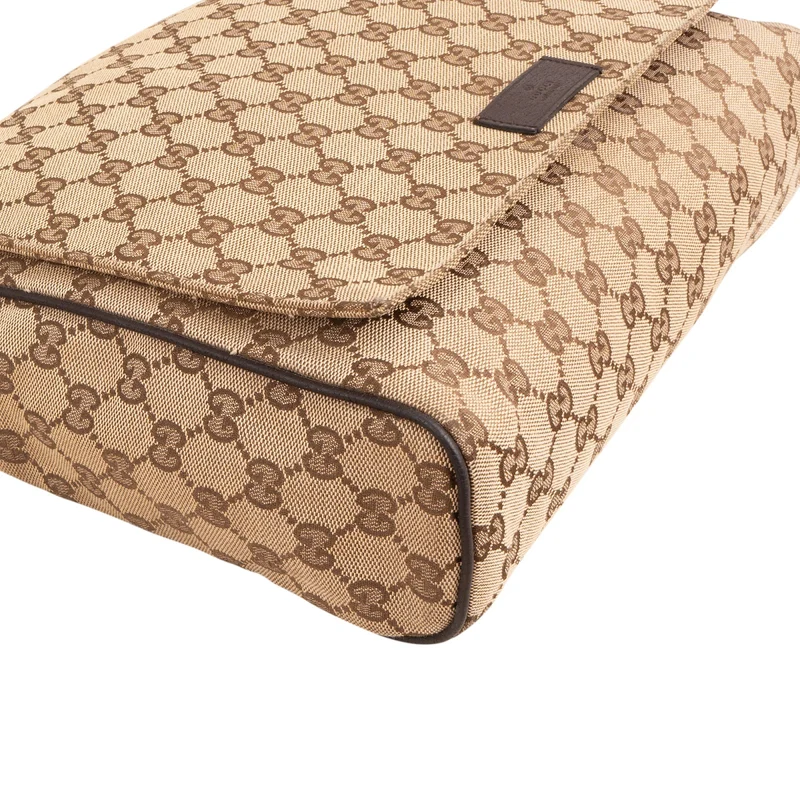 Gucci Monogram GG Canvas Messenger Crossbody Bag