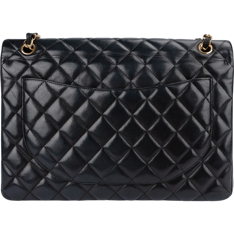 Chanel Quilted Lambskin Jumbo Double Flap Crossbody Bag