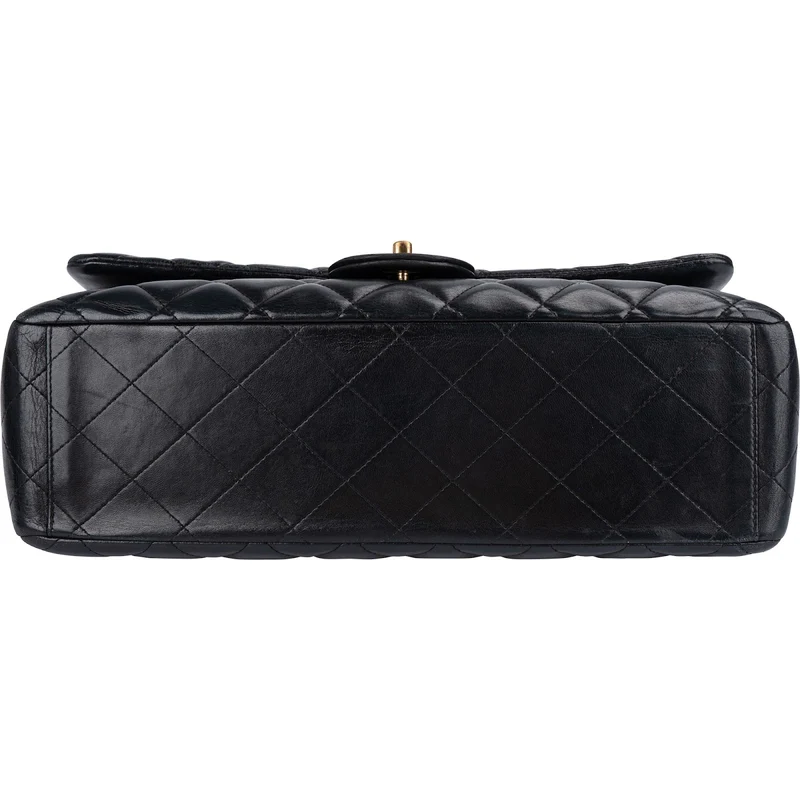 Chanel Quilted Lambskin Jumbo Double Flap Crossbody Bag