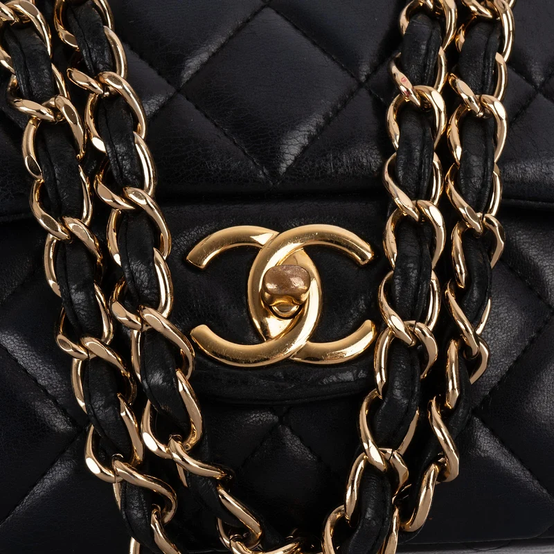 Chanel Quilted Lambskin Jumbo Double Flap Crossbody Bag