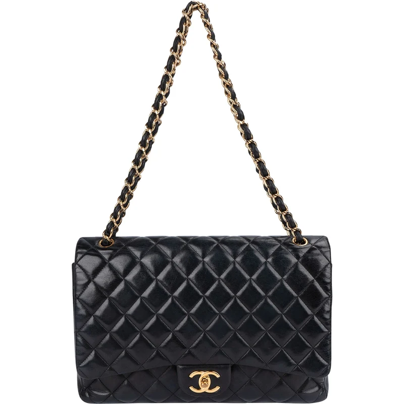 Chanel Quilted Lambskin Jumbo Double Flap Crossbody Bag