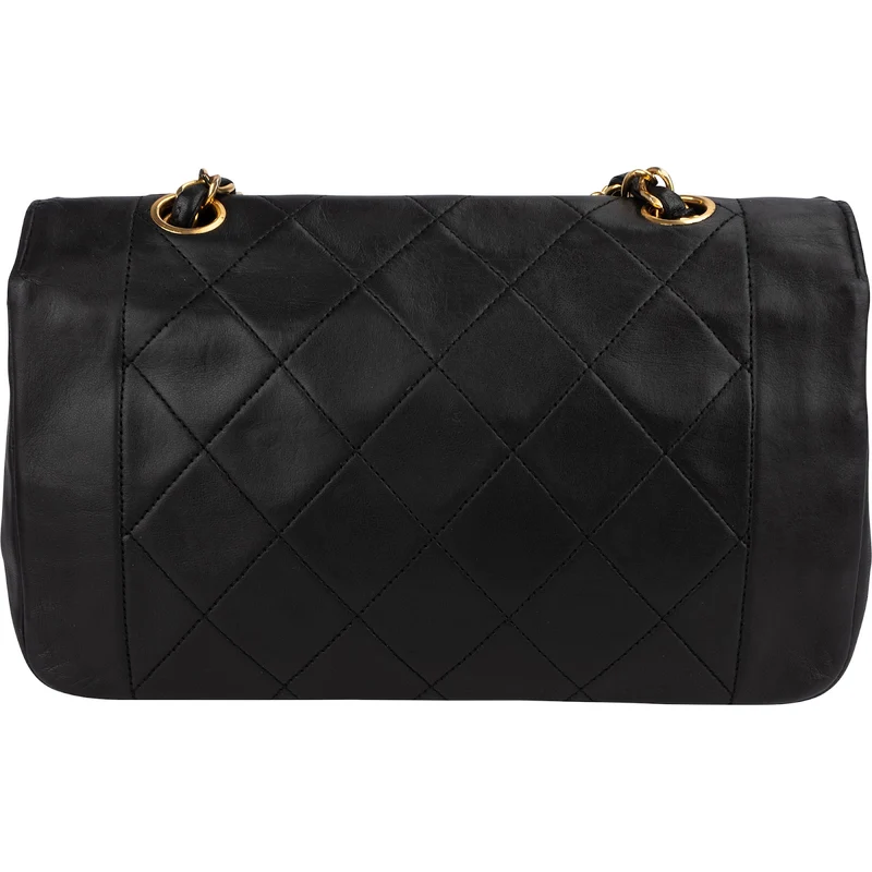 Chanel Quilted Lambskin 24K Gold Single Flap Crossbody Bag