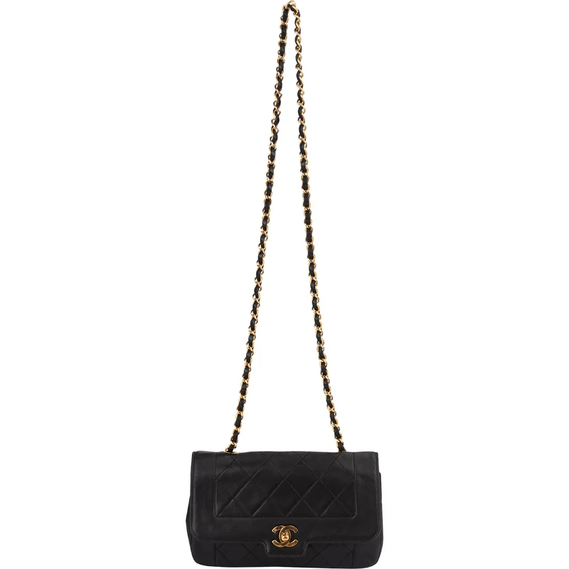 Chanel Quilted Lambskin 24K Gold Single Flap Crossbody Bag