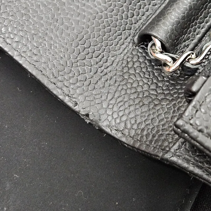 Chanel Quilted Caviar Leather Wallet On Chain Crossbody Bag