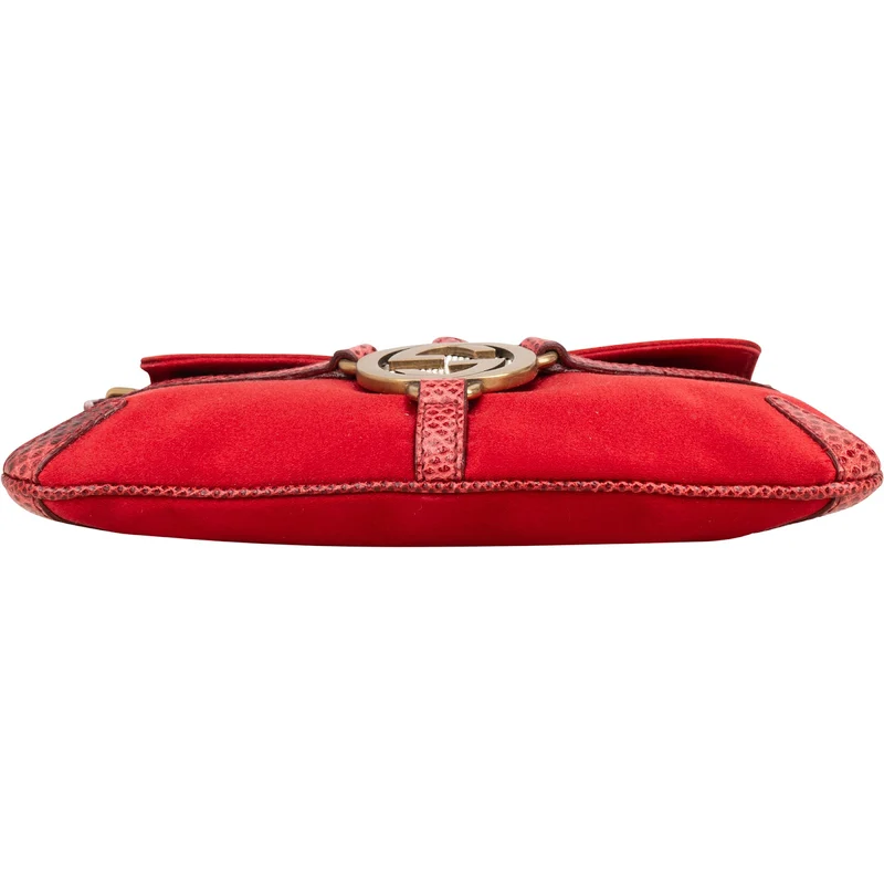 Gucci Satin Crystal GG Micro Flap Bag Handbag