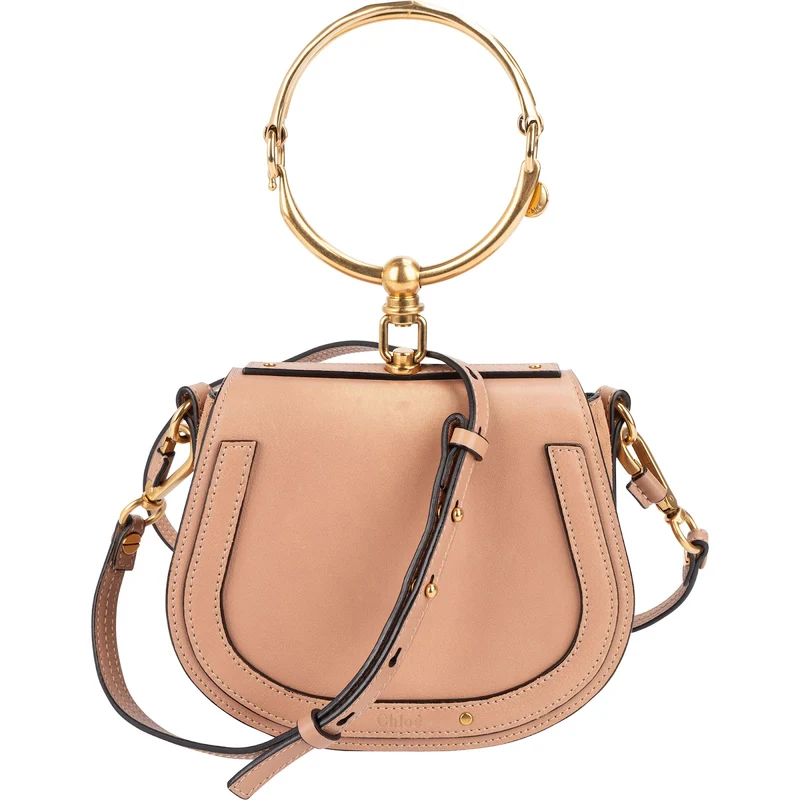 Chloé Calfskin Leather Small Nile Crossbody Bag