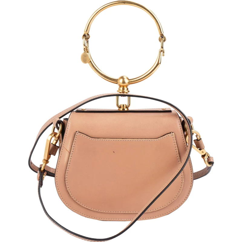 Chloé Calfskin Leather Small Nile Crossbody Bag