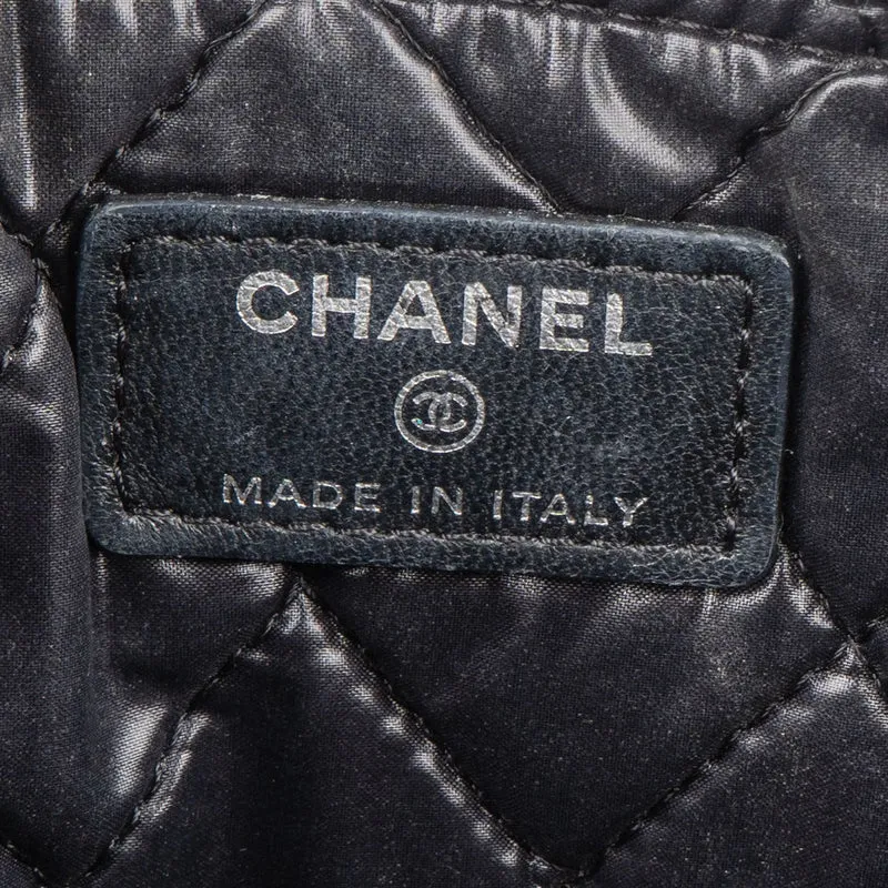 Chanel Quilted Patent Leather CC Clutch