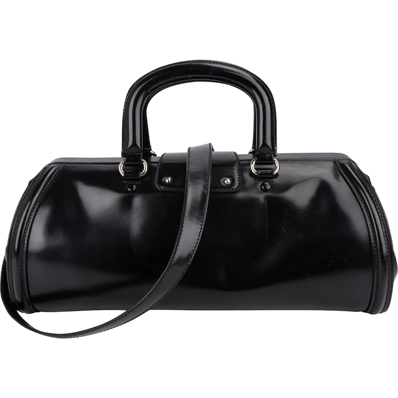 Miu Miu Spazzolato Leather Doctor Style Buckle Handbag