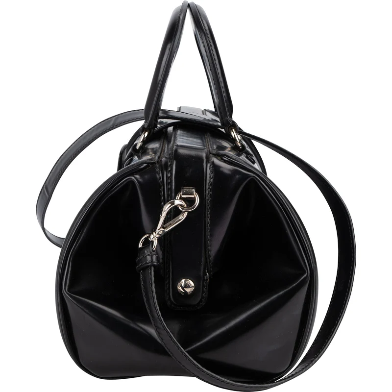 Miu Miu Spazzolato Leather Doctor Style Buckle Handbag