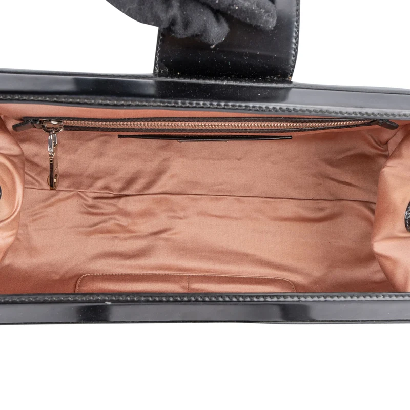 Miu Miu Spazzolato Leather Doctor Style Buckle Handbag