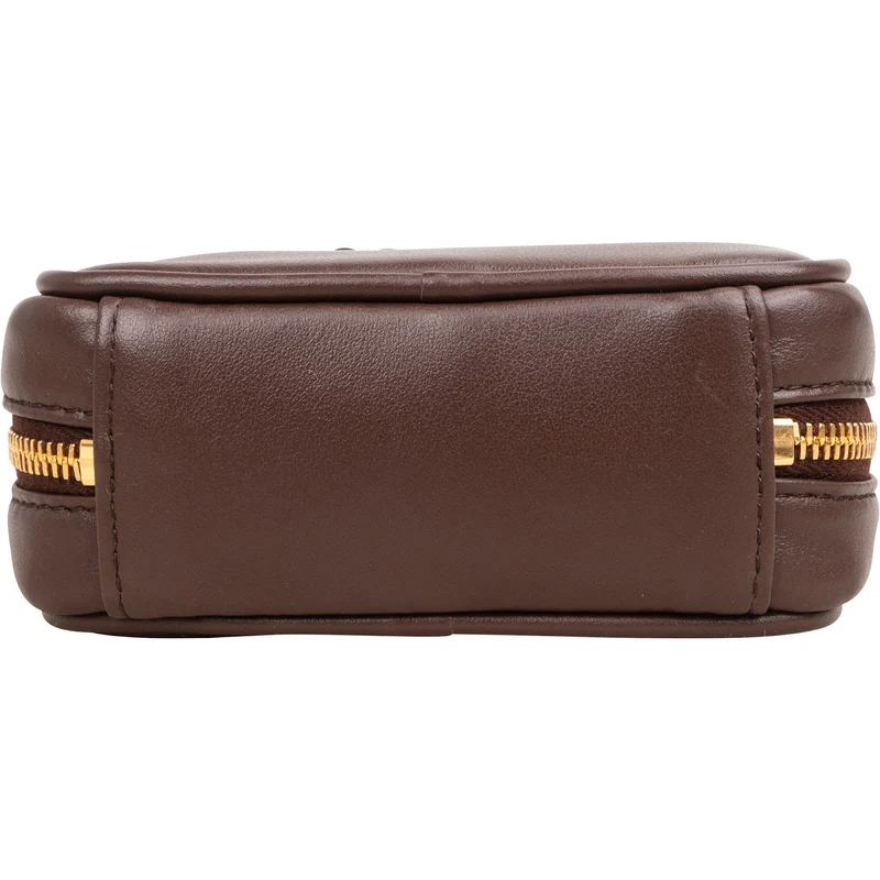 Miu Miu Brown Leather Top Handle Micro Handbag